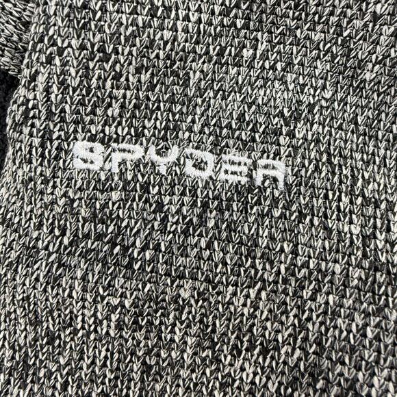 Spyder Jacket Women's Medium Black Charcoal Heather Sherpa Lined Cozy Jacket - Picture 7 of 12